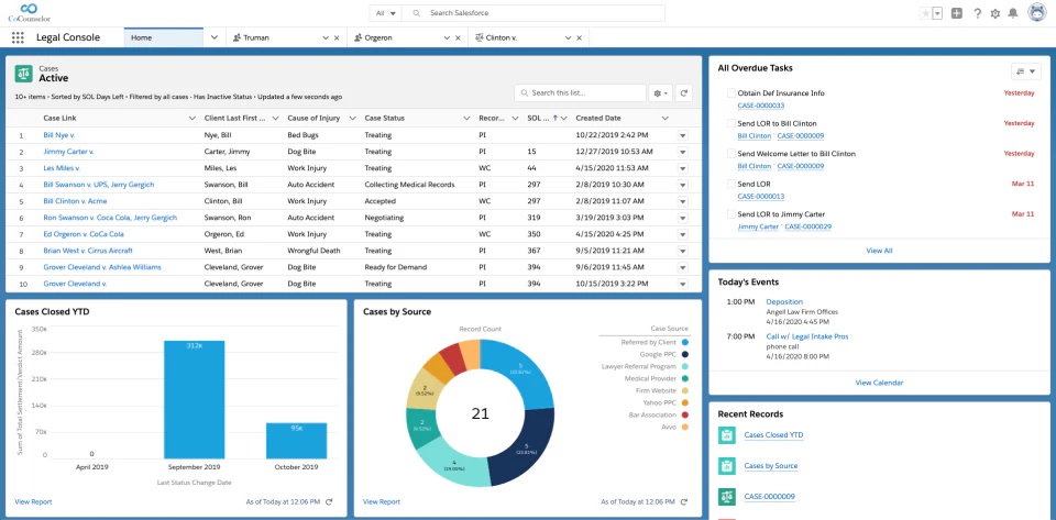screenshot of CoCounselor