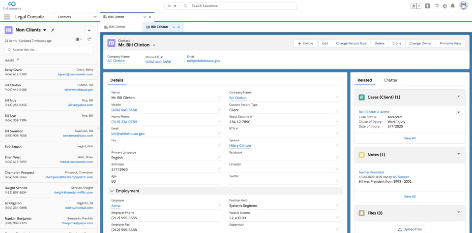 screenshot of CoCounselor