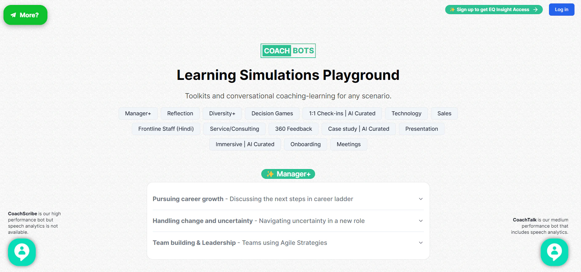 screenshot of Coachbots