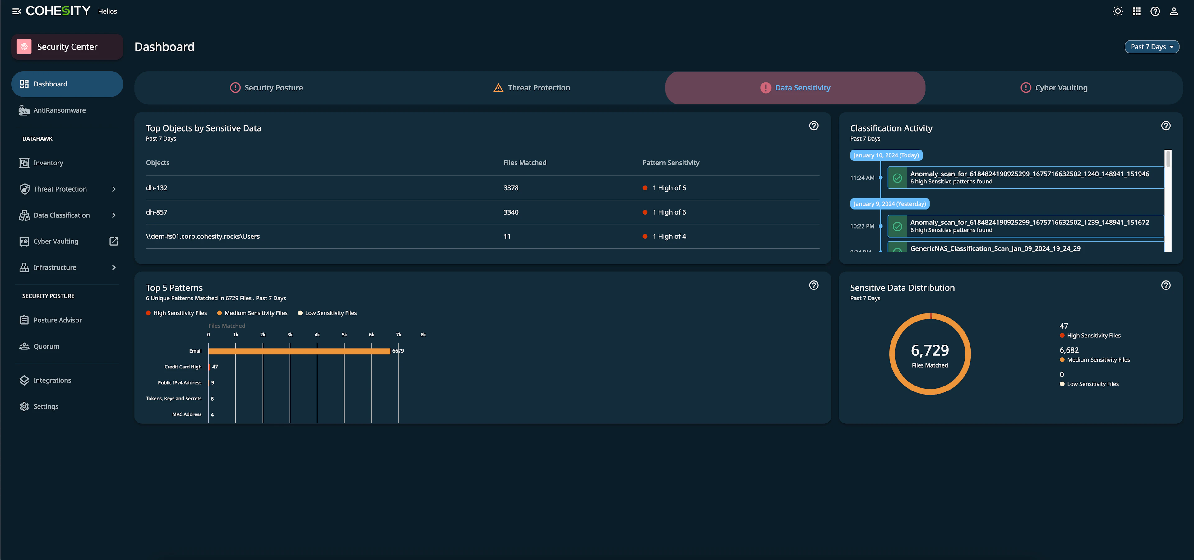 screenshot of Cohesity