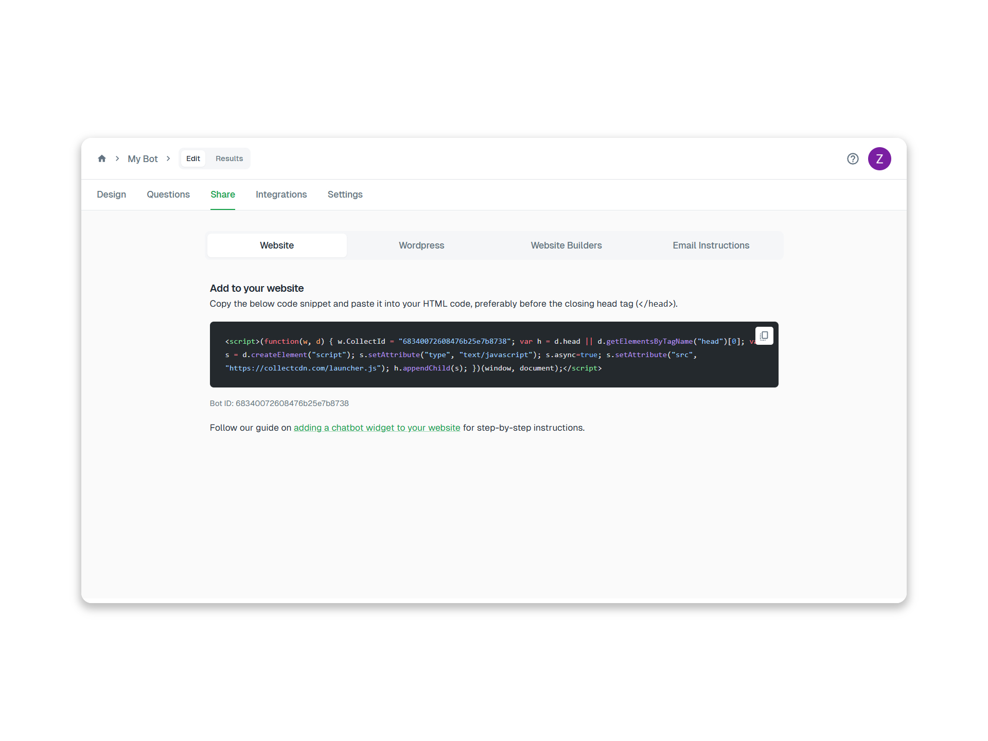 screenshot of Collect.chat