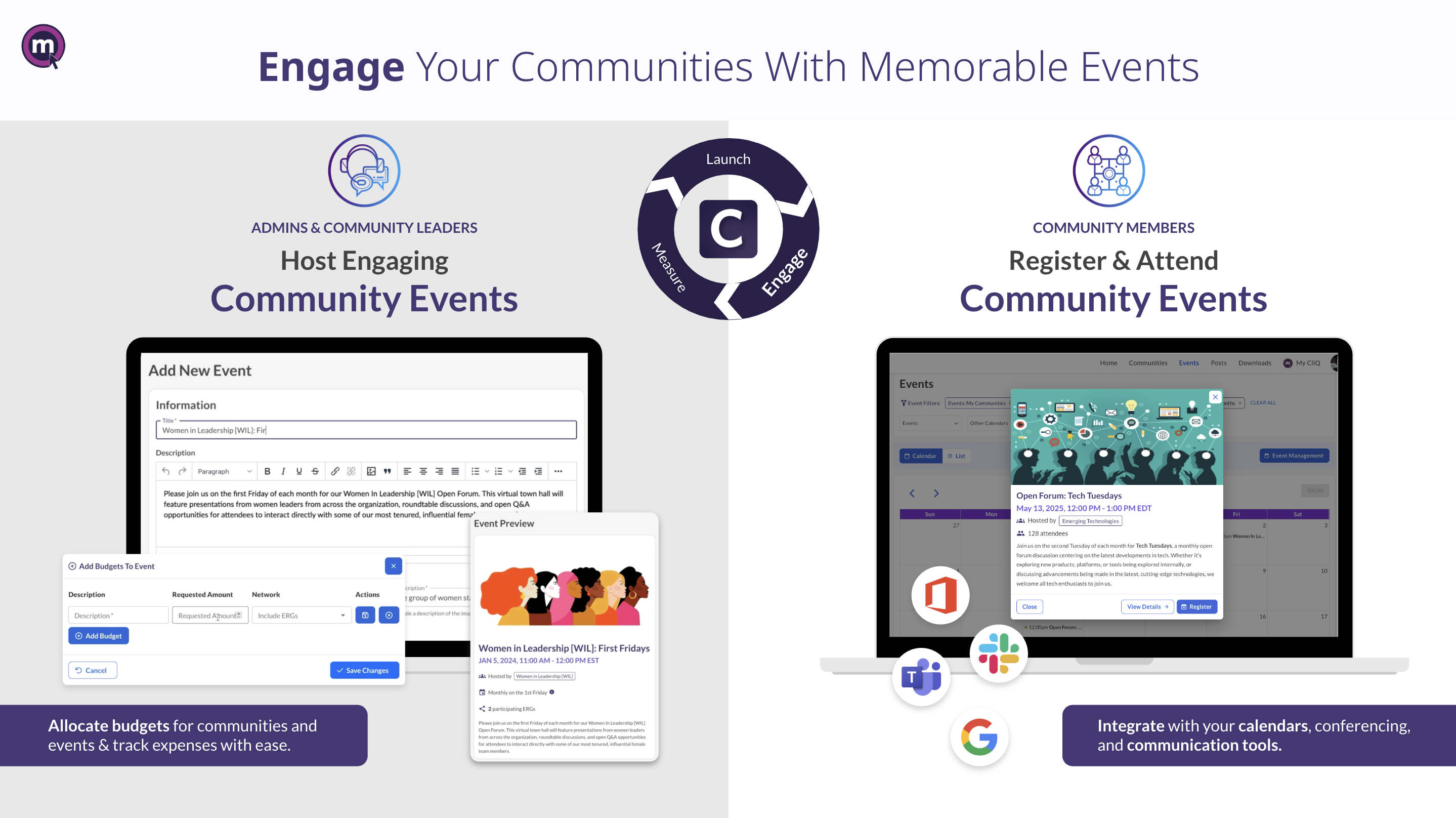 screenshot of CommunityCliQ