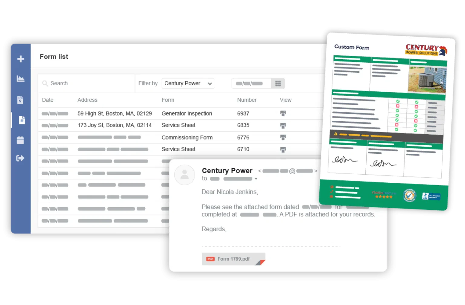 screenshot of Commusoft