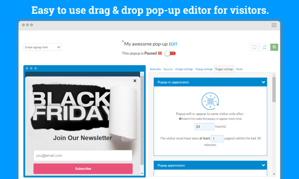 screenshot of ContactPigeon