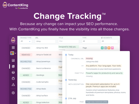 screenshot of ContentKing