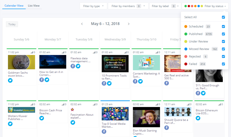 screenshot of ContentStudio
