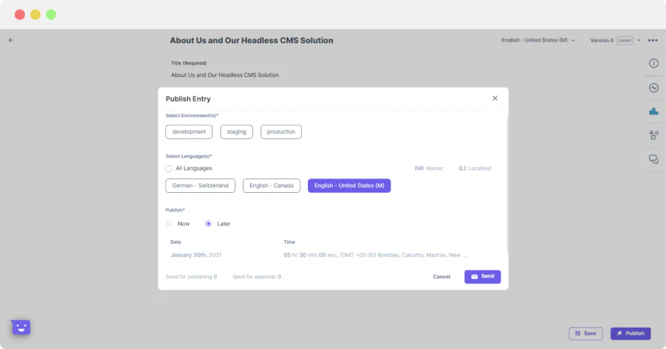 screenshot of Contentstack