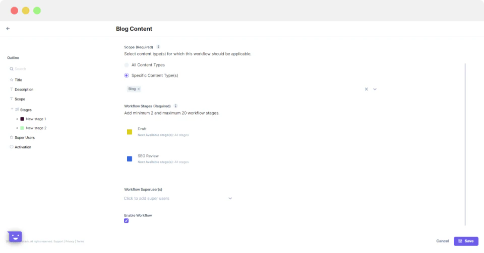 screenshot of Contentstack