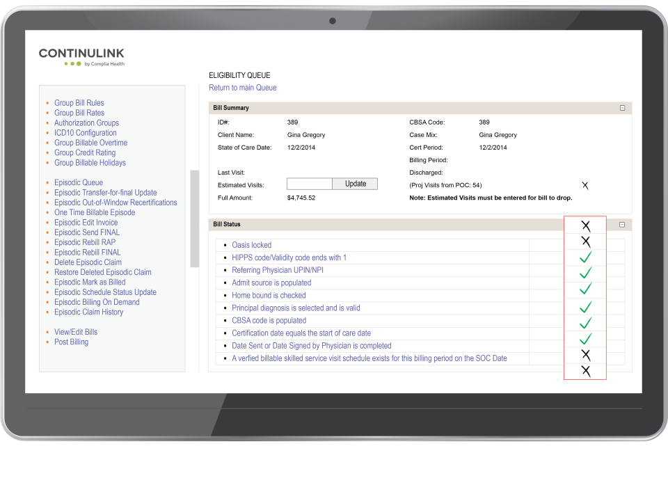 screenshot of ContinuLink
