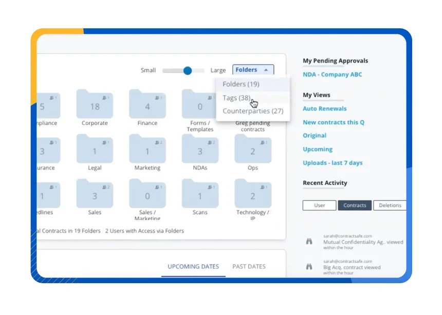 screenshot of ContractSafe