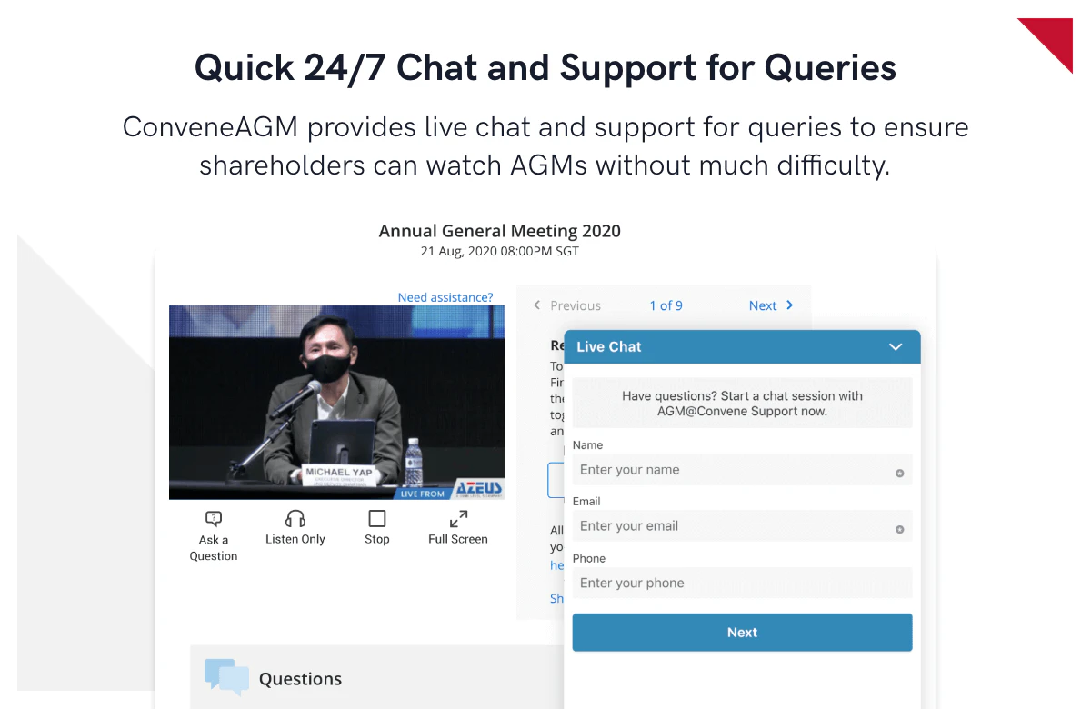 screenshot of ConveneAGM