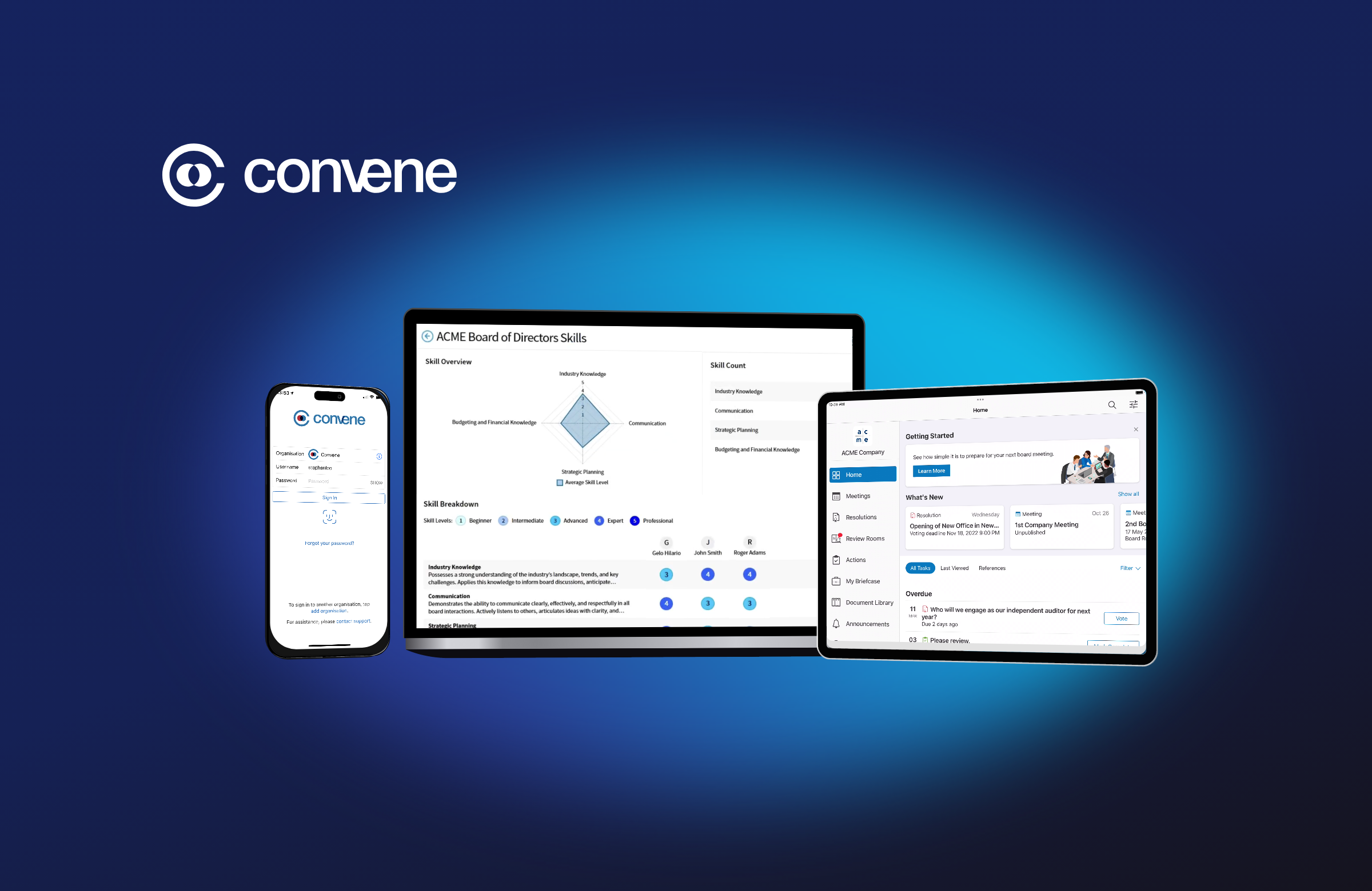 screenshot of Convene