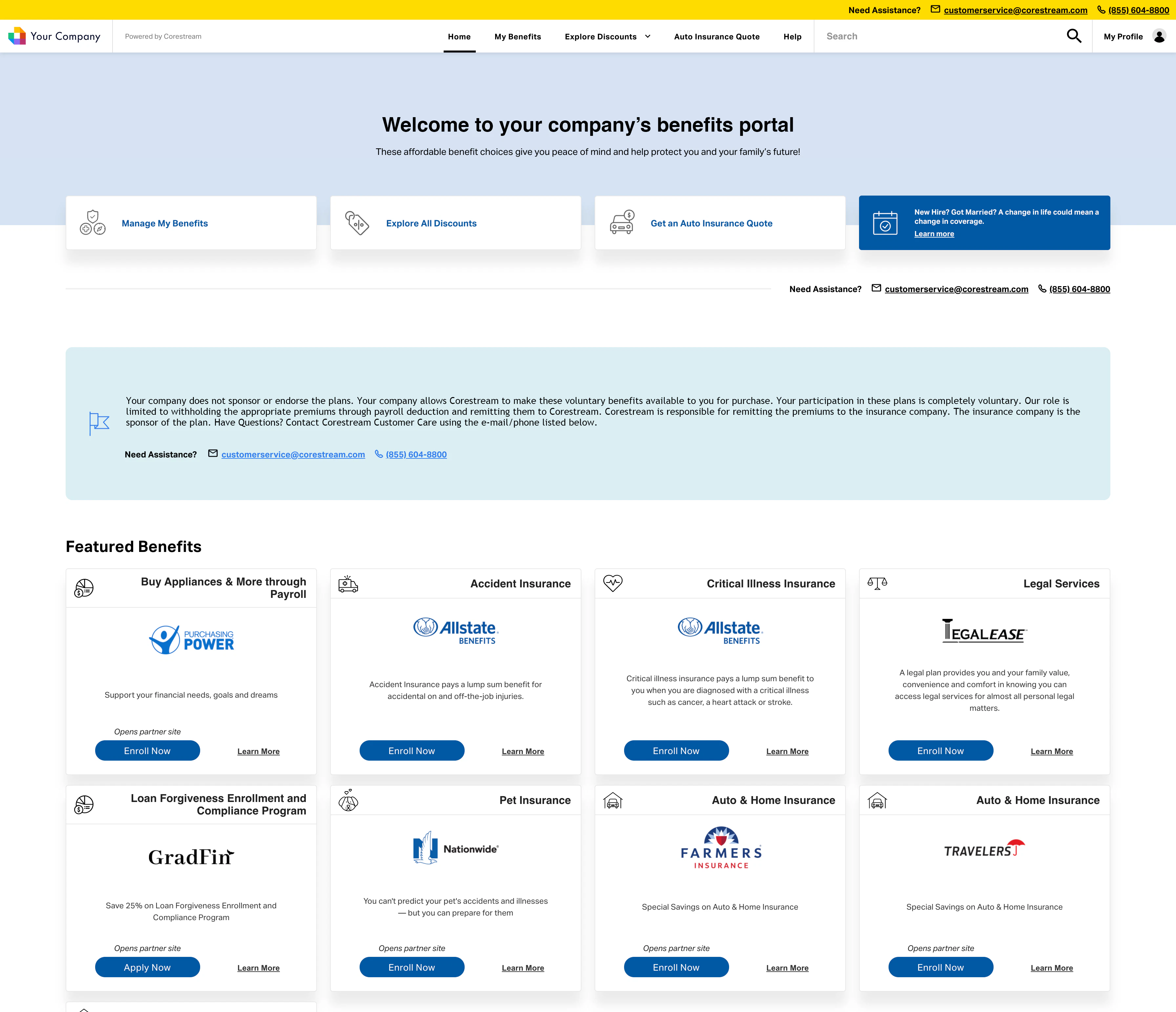 screenshot of Corestream