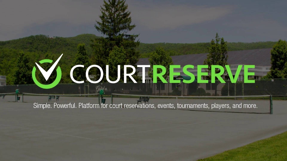 screenshot of CourtReserve