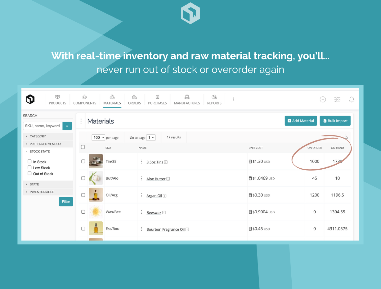 screenshot of Craftybase