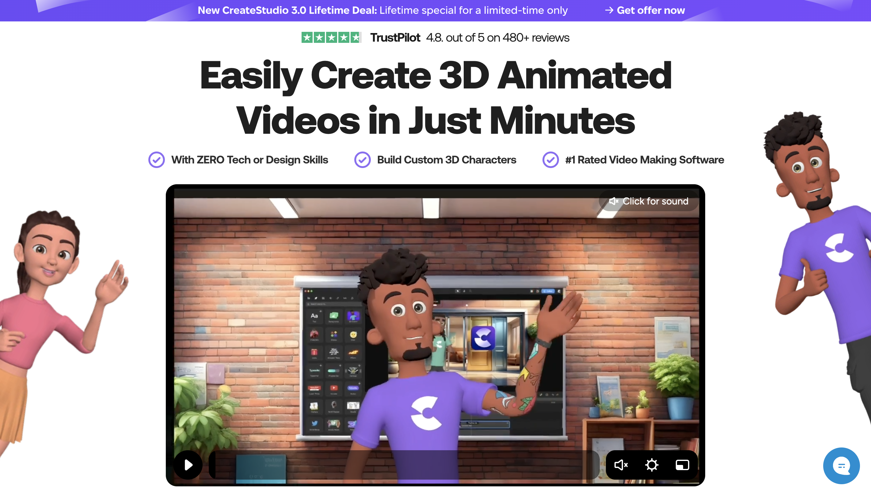 screenshot of CreateStudio