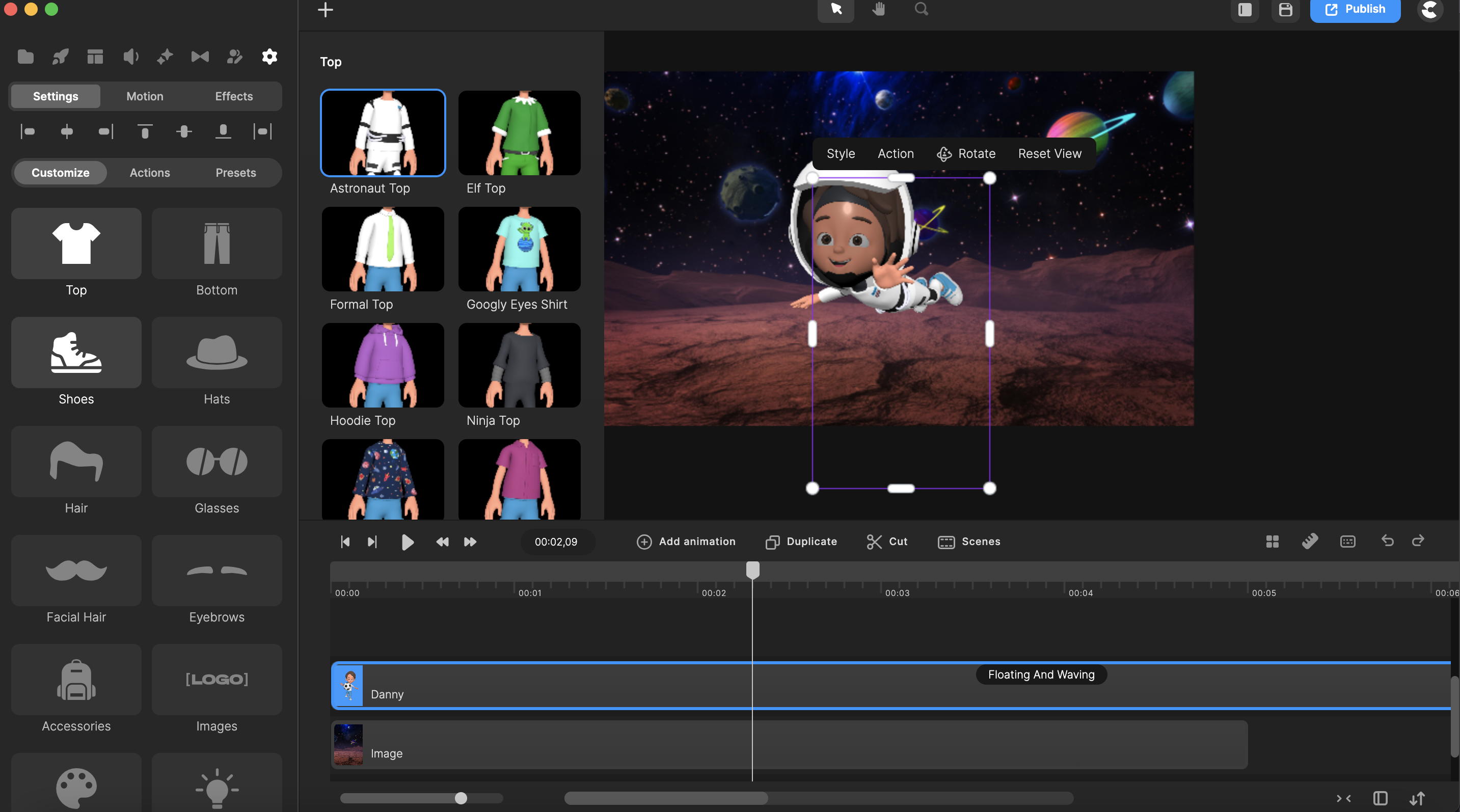 screenshot of CreateStudio