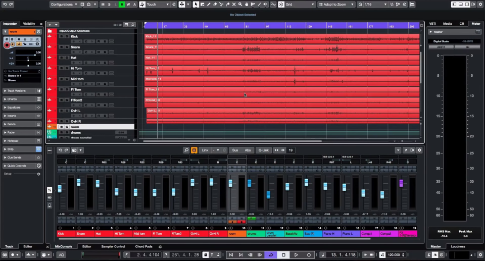 screenshot of Cubase