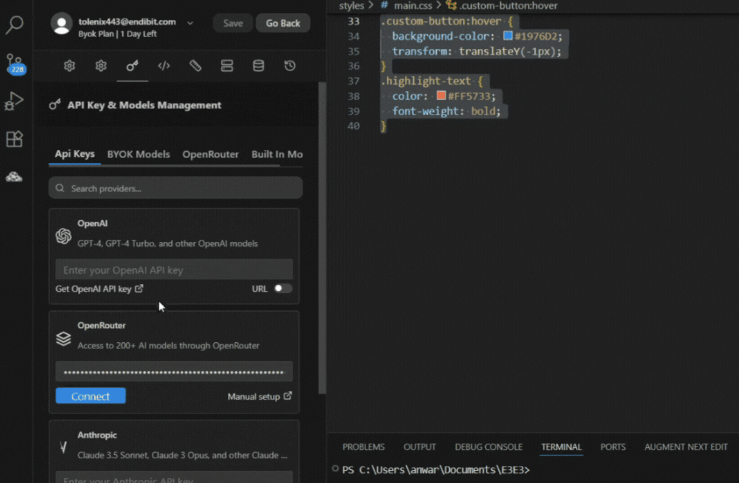 screenshot of Cubent