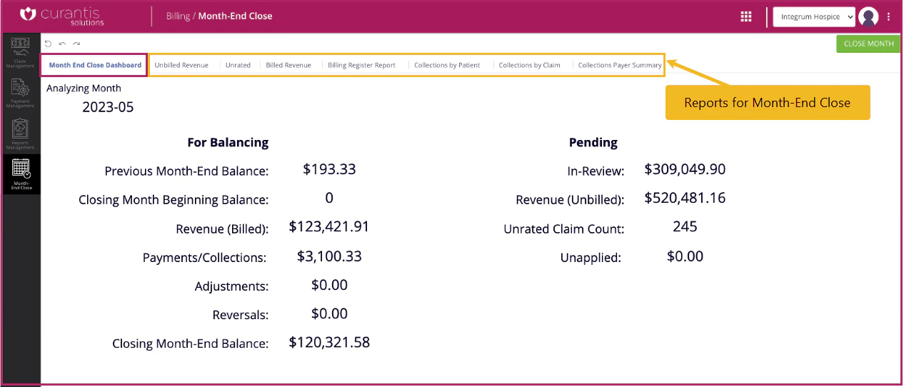 screenshot of Curantis