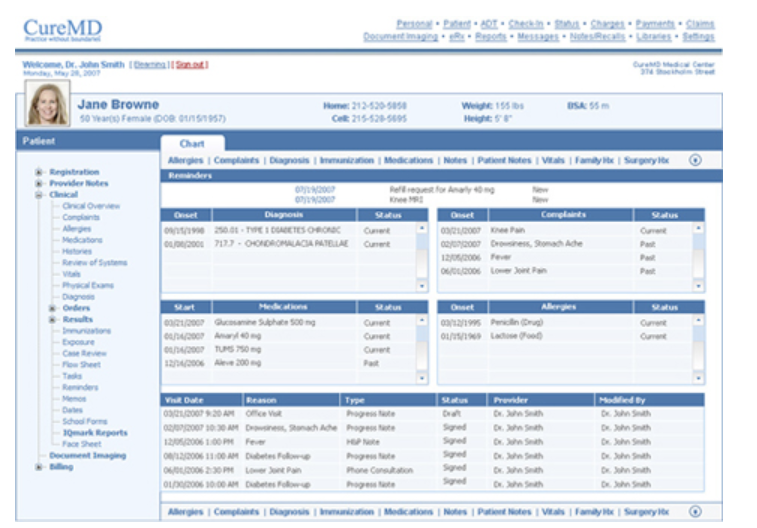 screenshot of CureMD