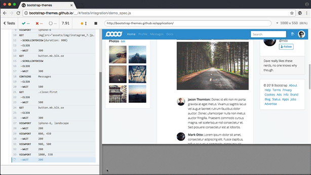 screenshot of Cypress