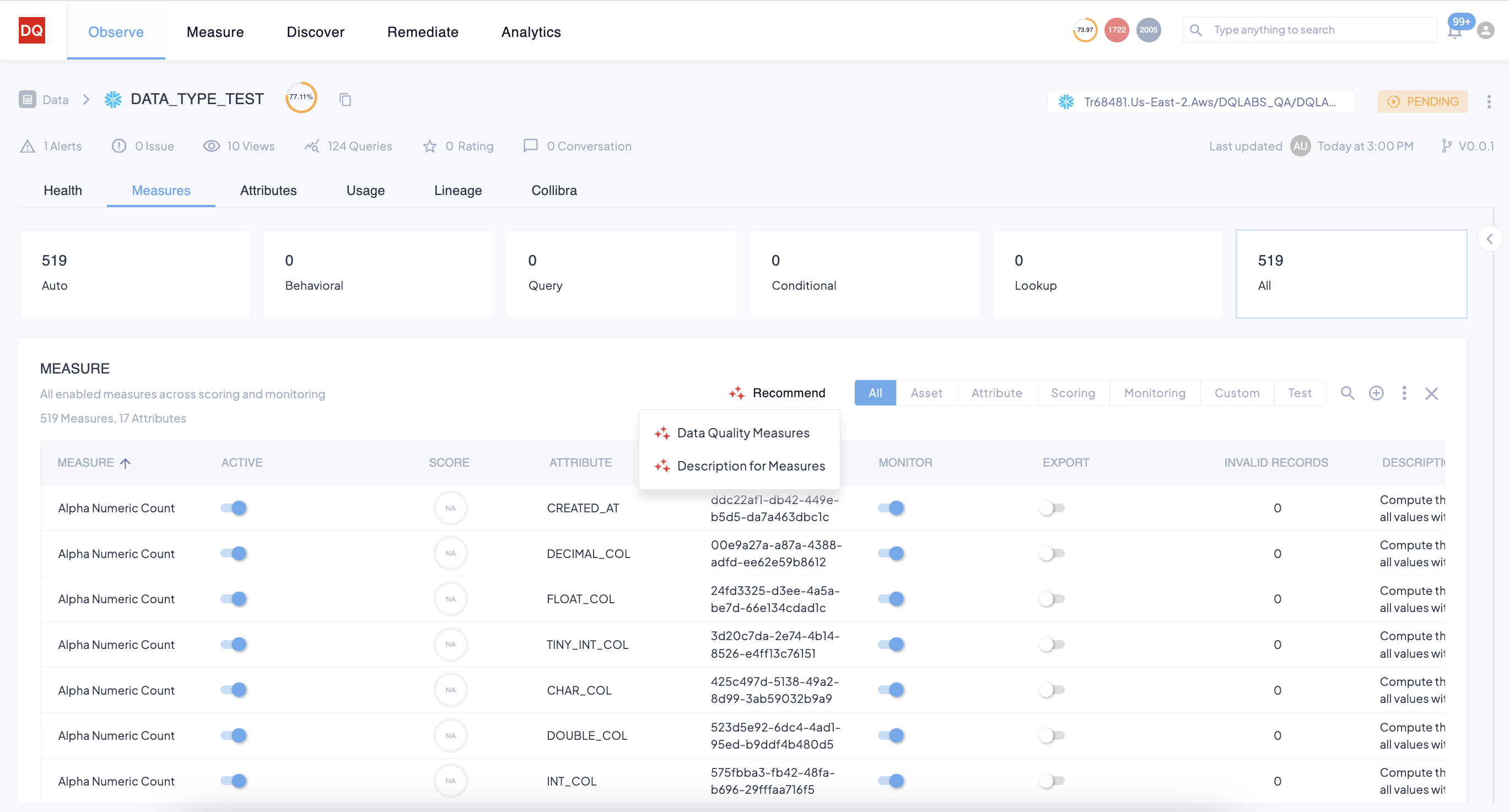 screenshot of DQLabs