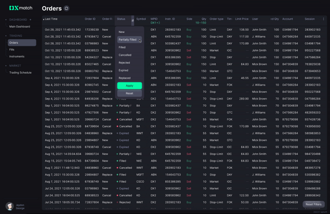 screenshot of DXmatch