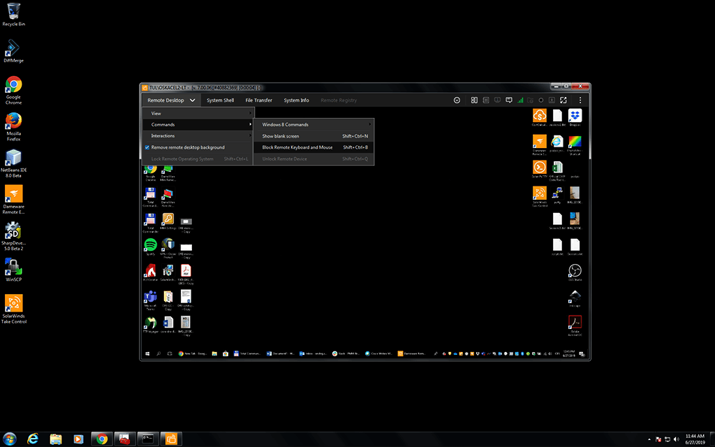 screenshot of Dameware