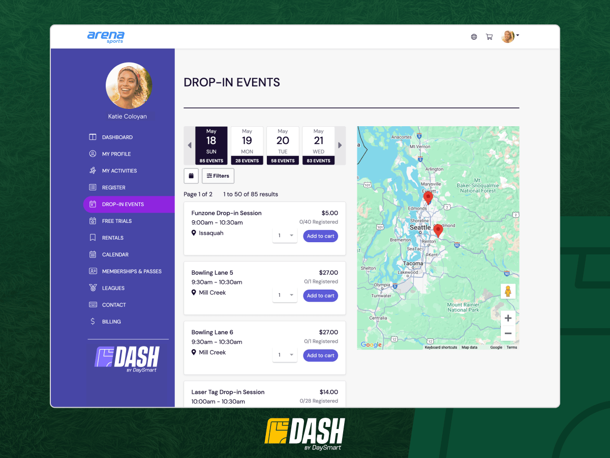 screenshot of Dash