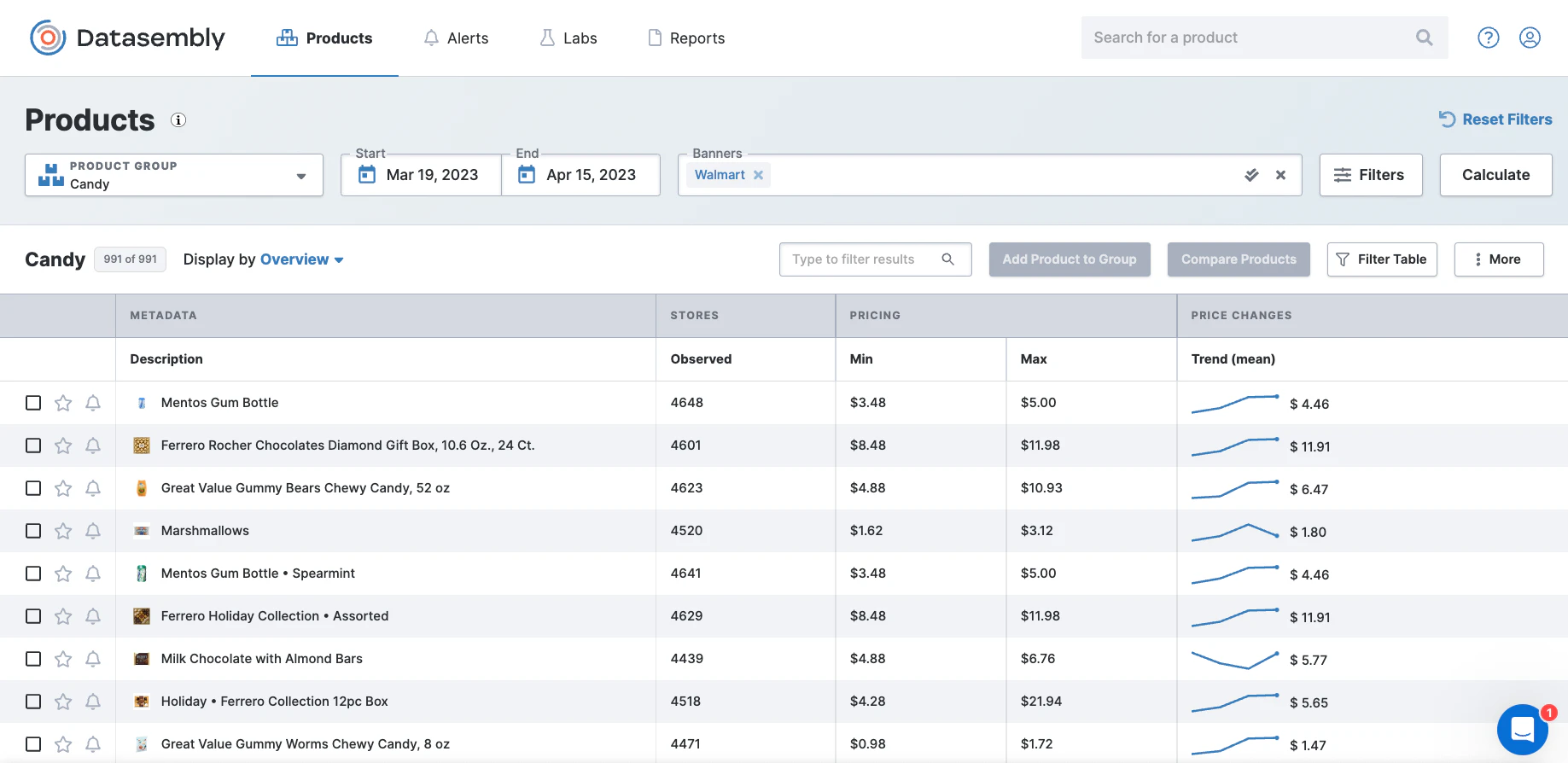 screenshot of Datasembly