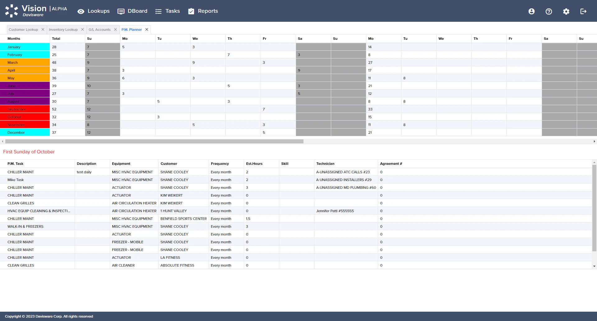 screenshot of Davisware