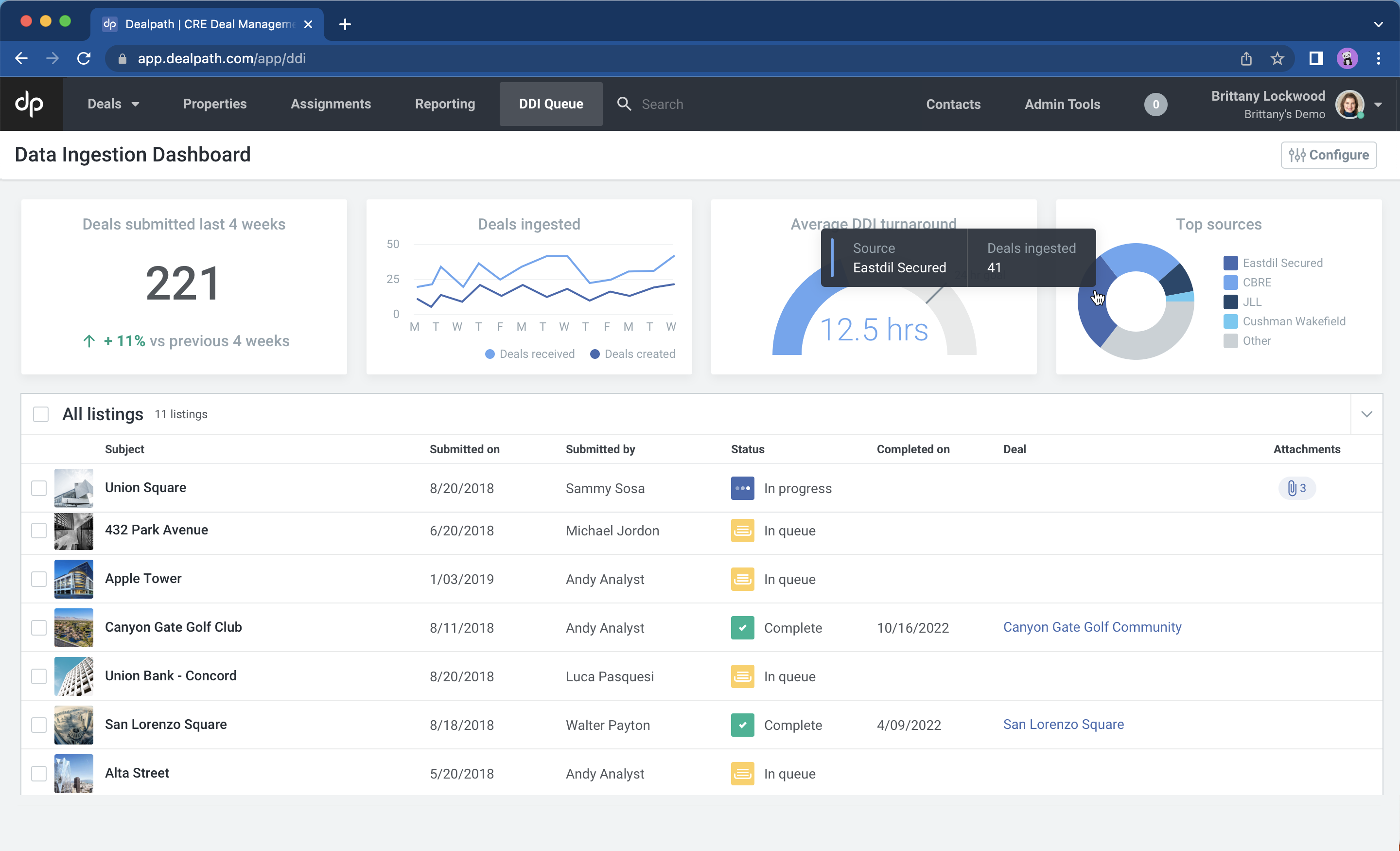 screenshot of Dealpath
