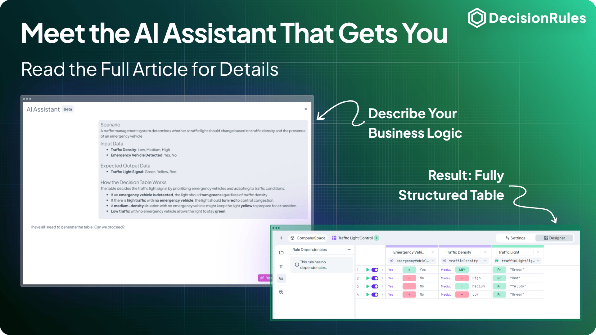 screenshot of DecisionRules.io