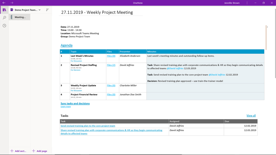 screenshot of Decisions