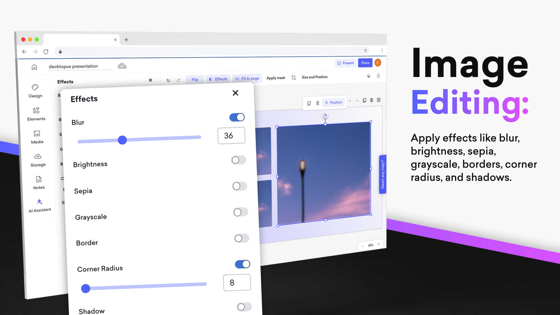 screenshot of Decktopus