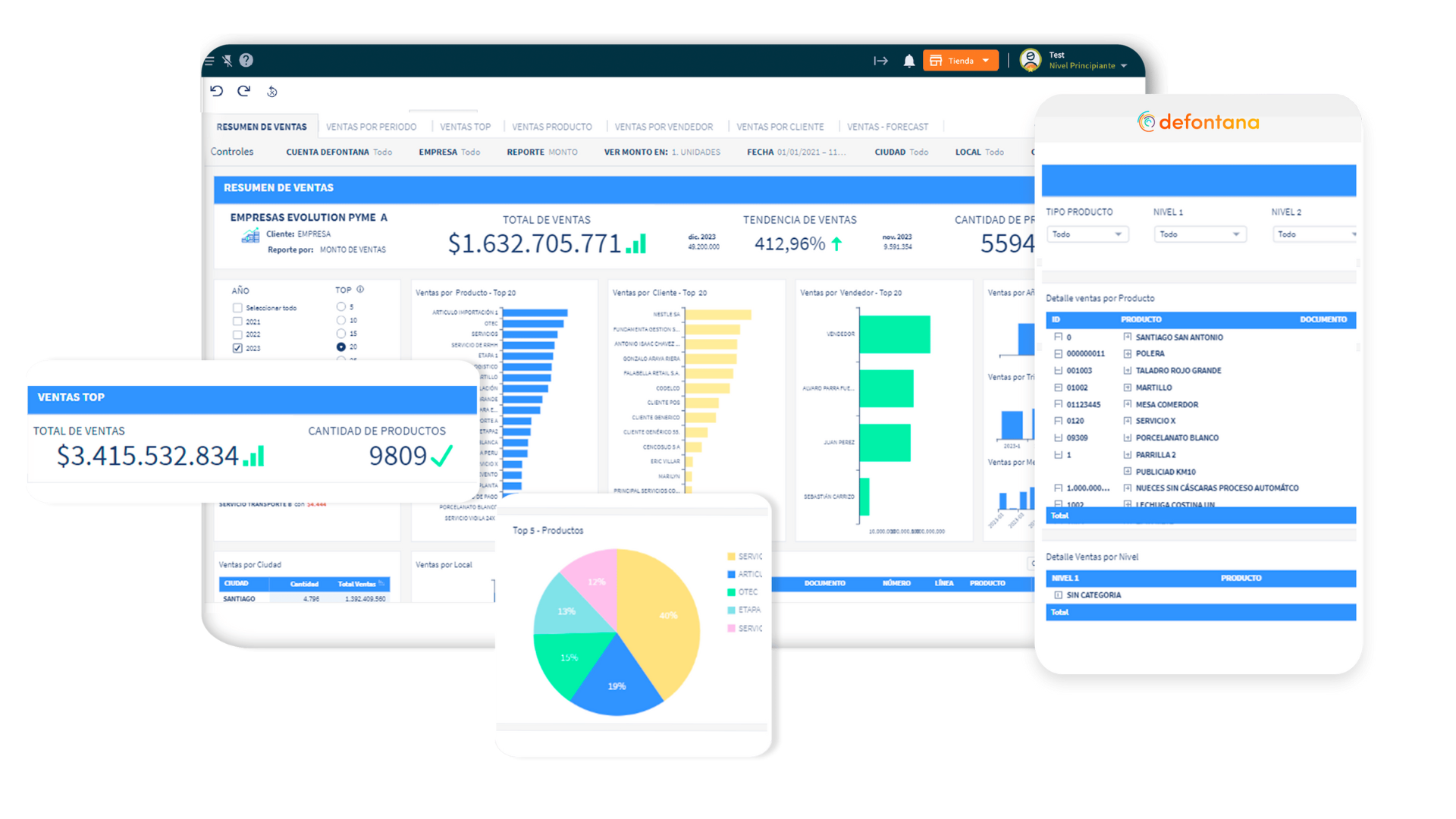 screenshot of Defontana
