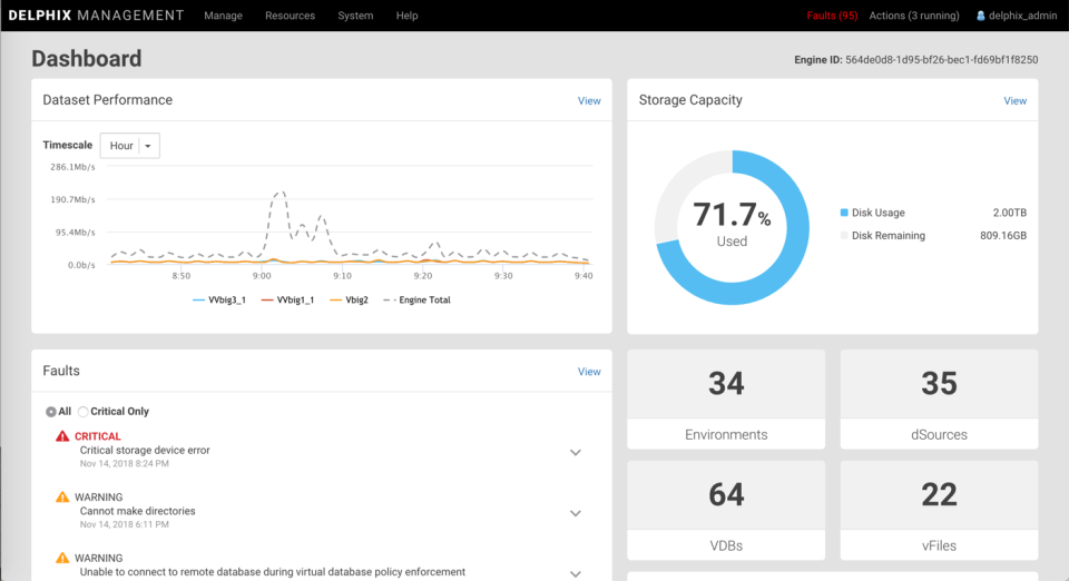 screenshot of Delphix
