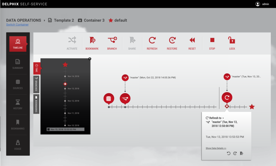 screenshot of Delphix