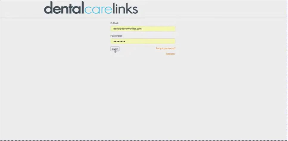screenshot of DentalCareLinks