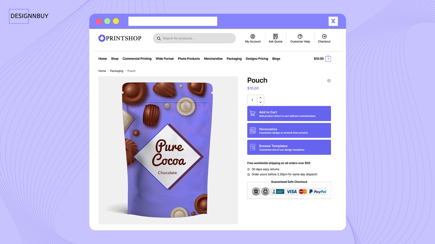 screenshot of DesignNBuy