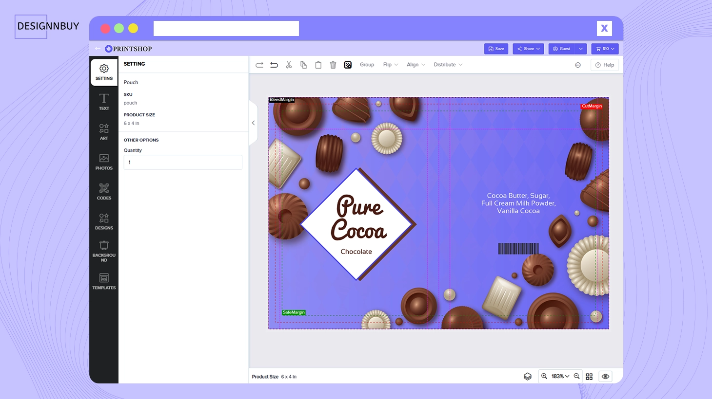 screenshot of DesignNBuy