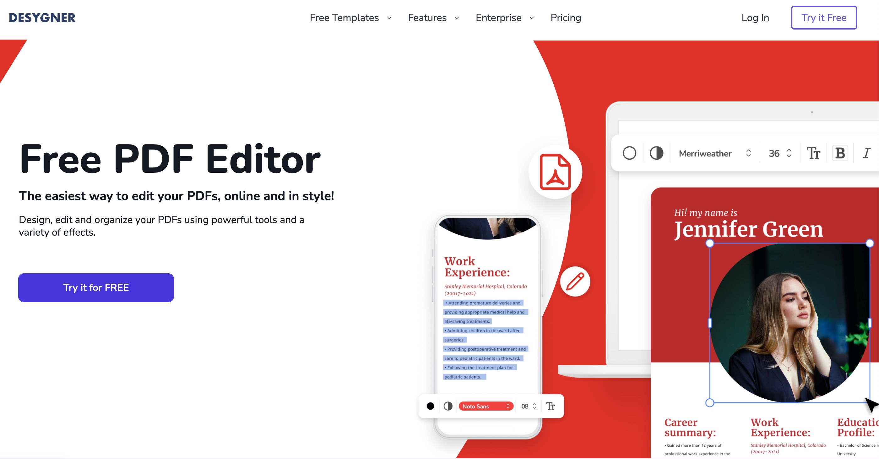 screenshot of Desygner