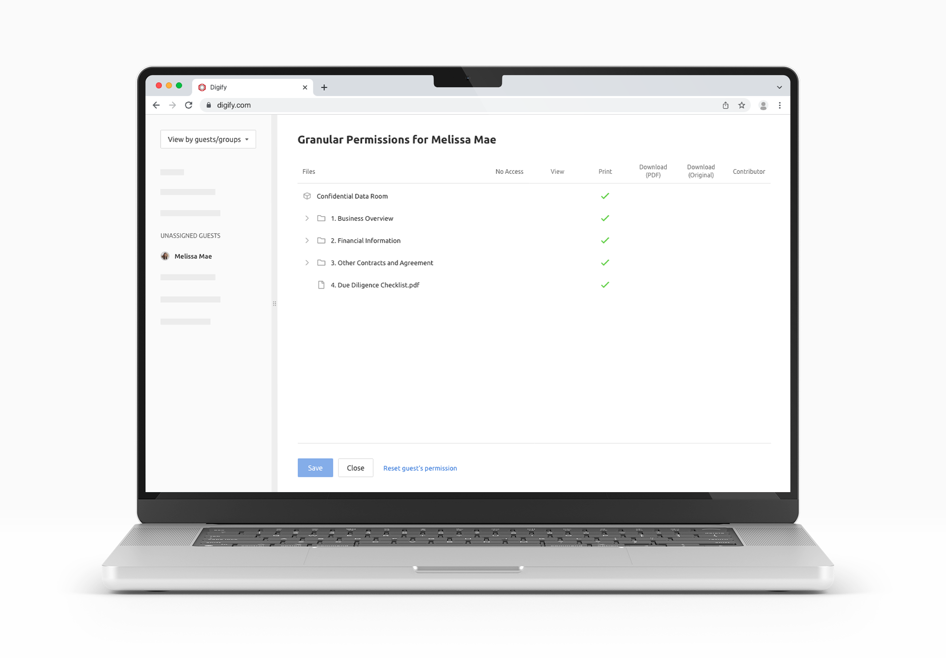 screenshot of Digify