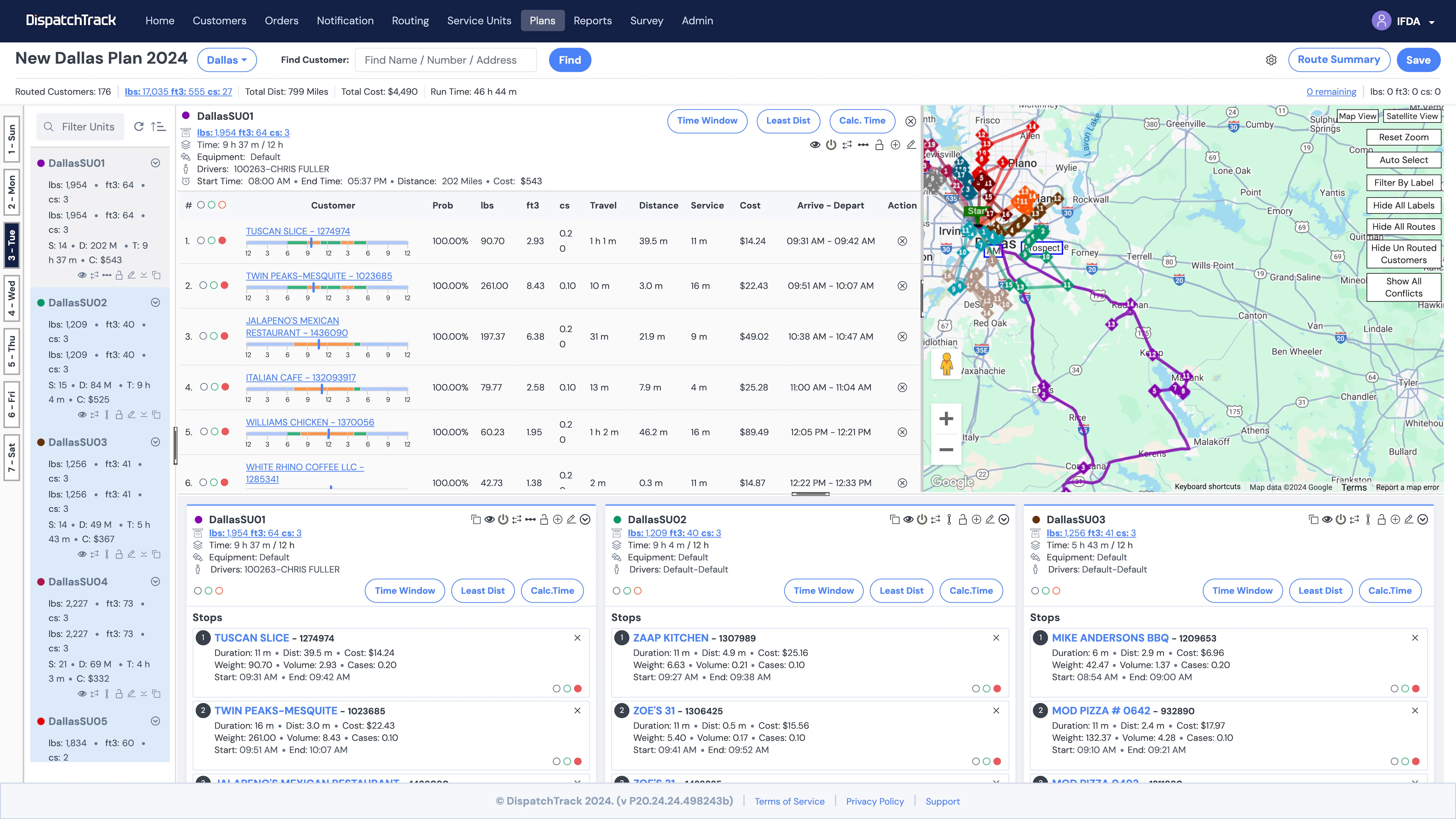 screenshot of DispatchTrack