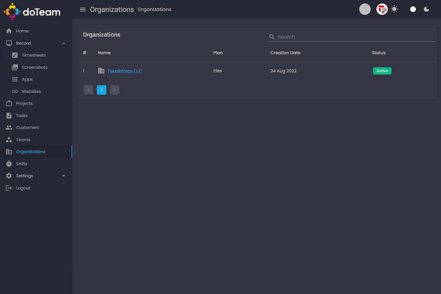 screenshot of DoTeam