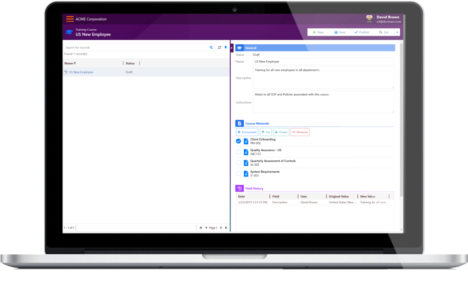 screenshot of DocTract