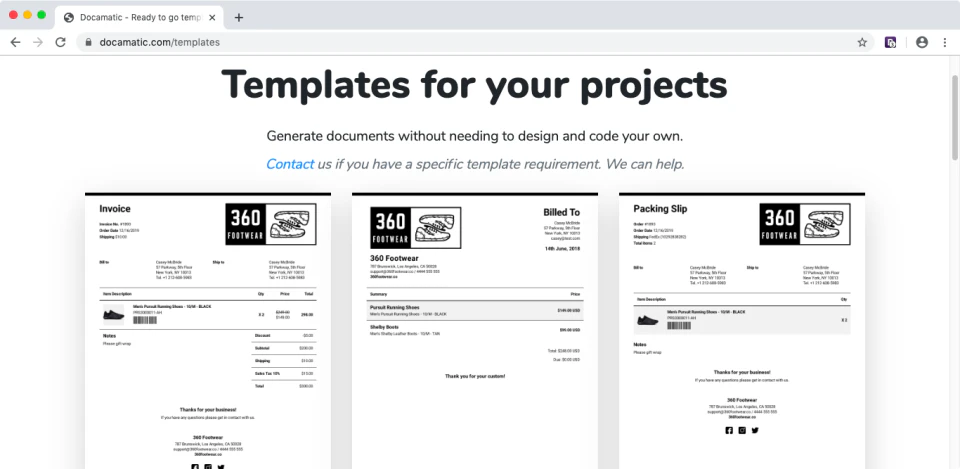 screenshot of Docamatic