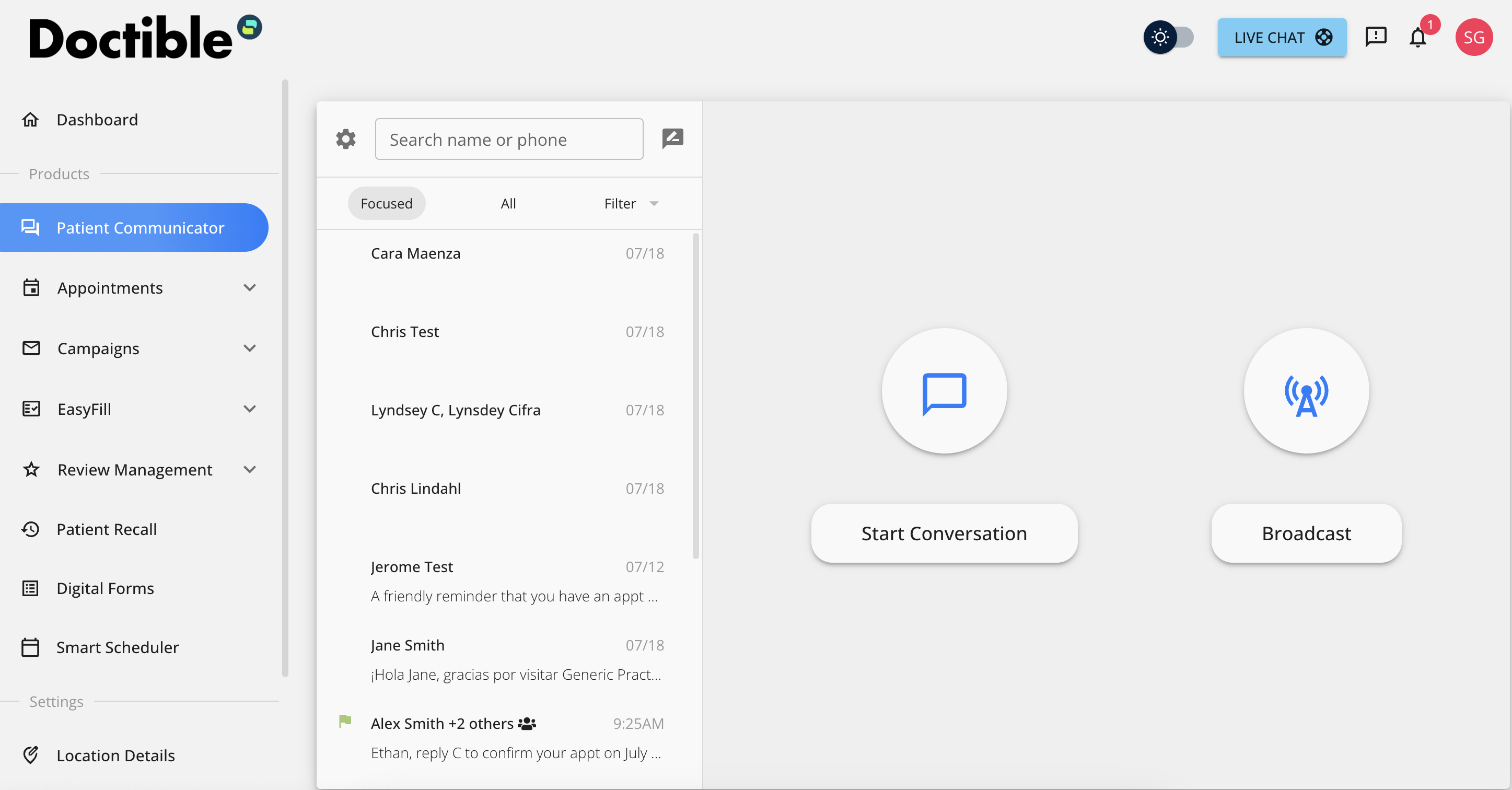 screenshot of Doctible