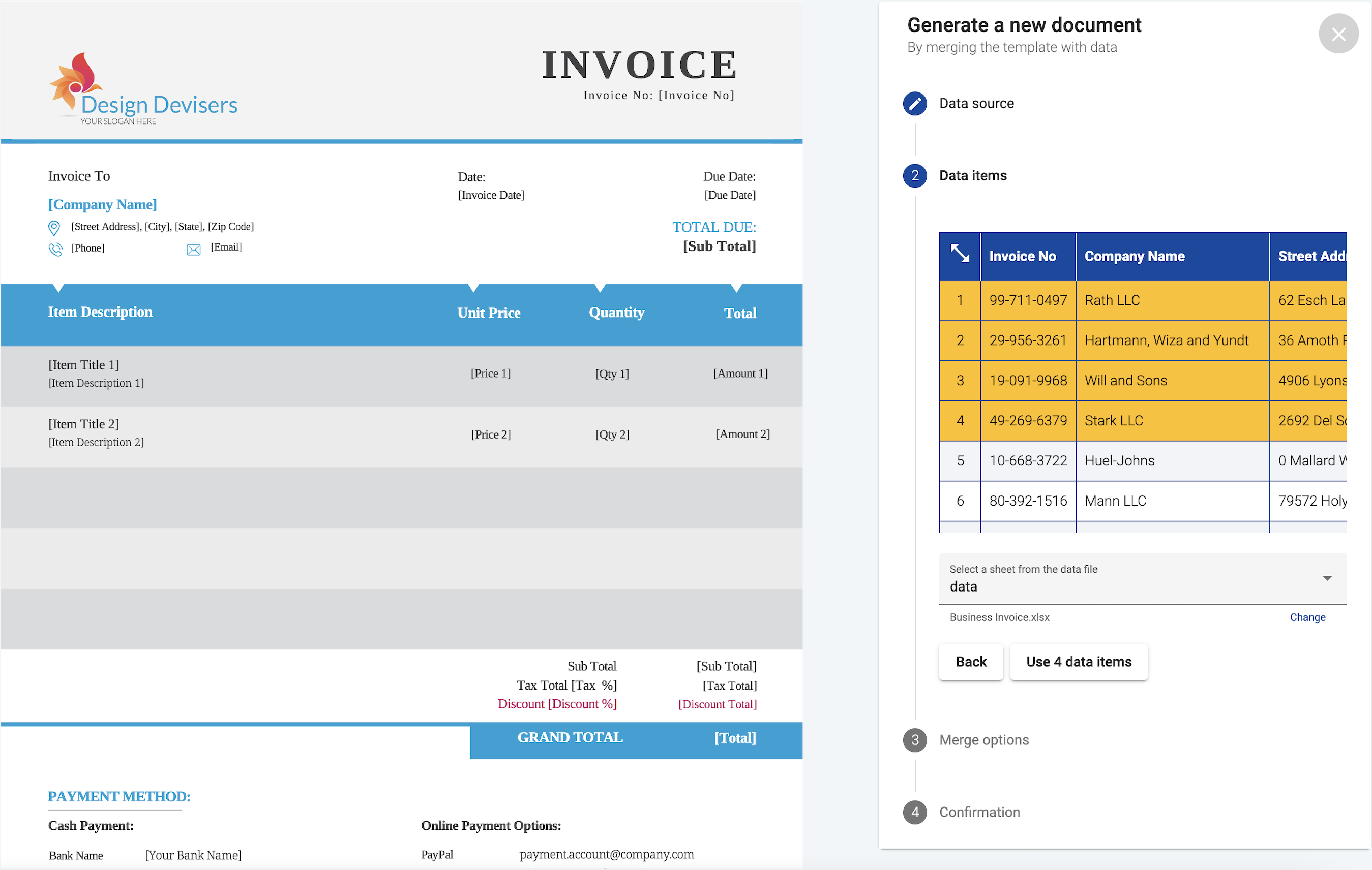 screenshot of DocuGenerate